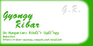gyongy ribar business card
